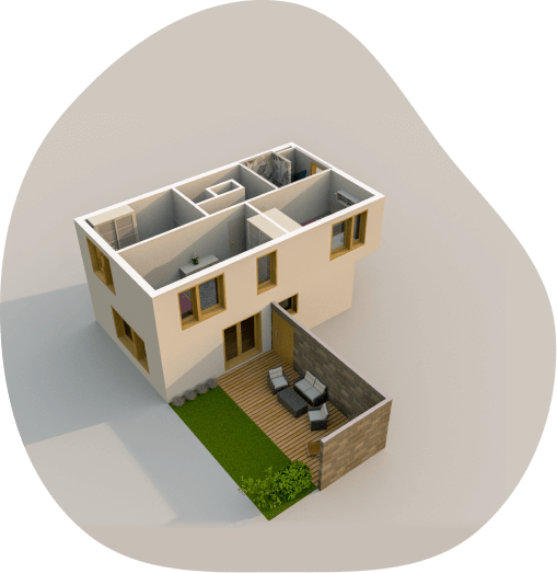 Půdorys rodinného domku jako ilustrační obrázek